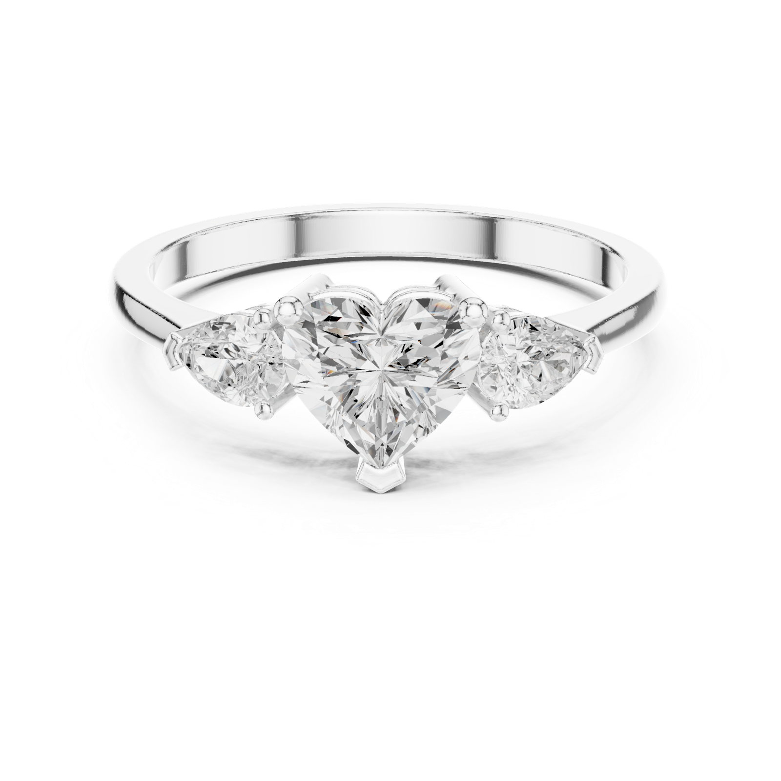 Gold Ring HLR-234, White Gold, view 4