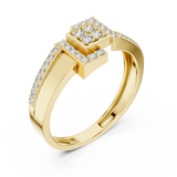 Gold Ring LR-01 (48), Yellow Gold, view 2