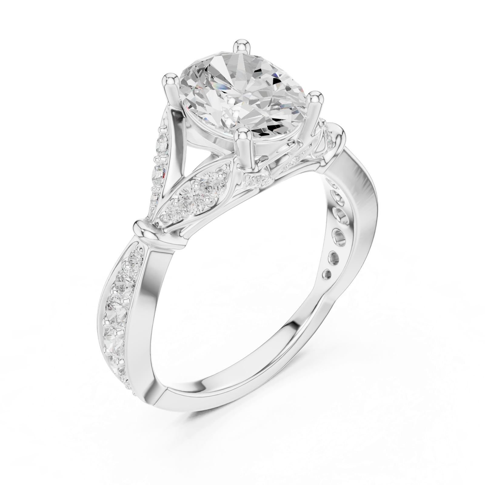 Gold Ring SBWR(23), White Gold, view 2