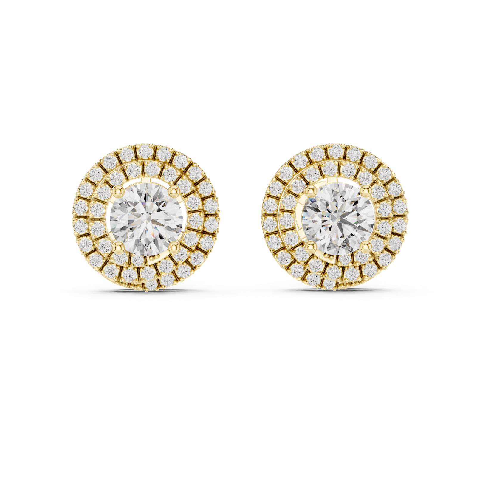 Gold Earrings ER-0017, Yellow Gold, view 4