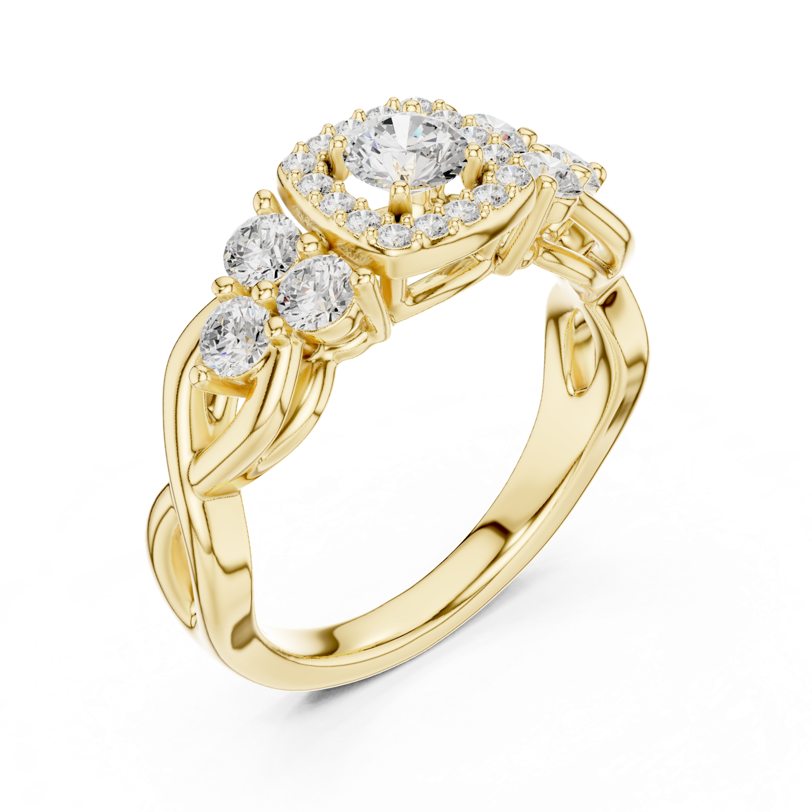 Gold Ring LR-0255, Yellow Gold, view 2