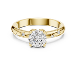 Gold Ring L03-1180, Yellow Gold, view 4