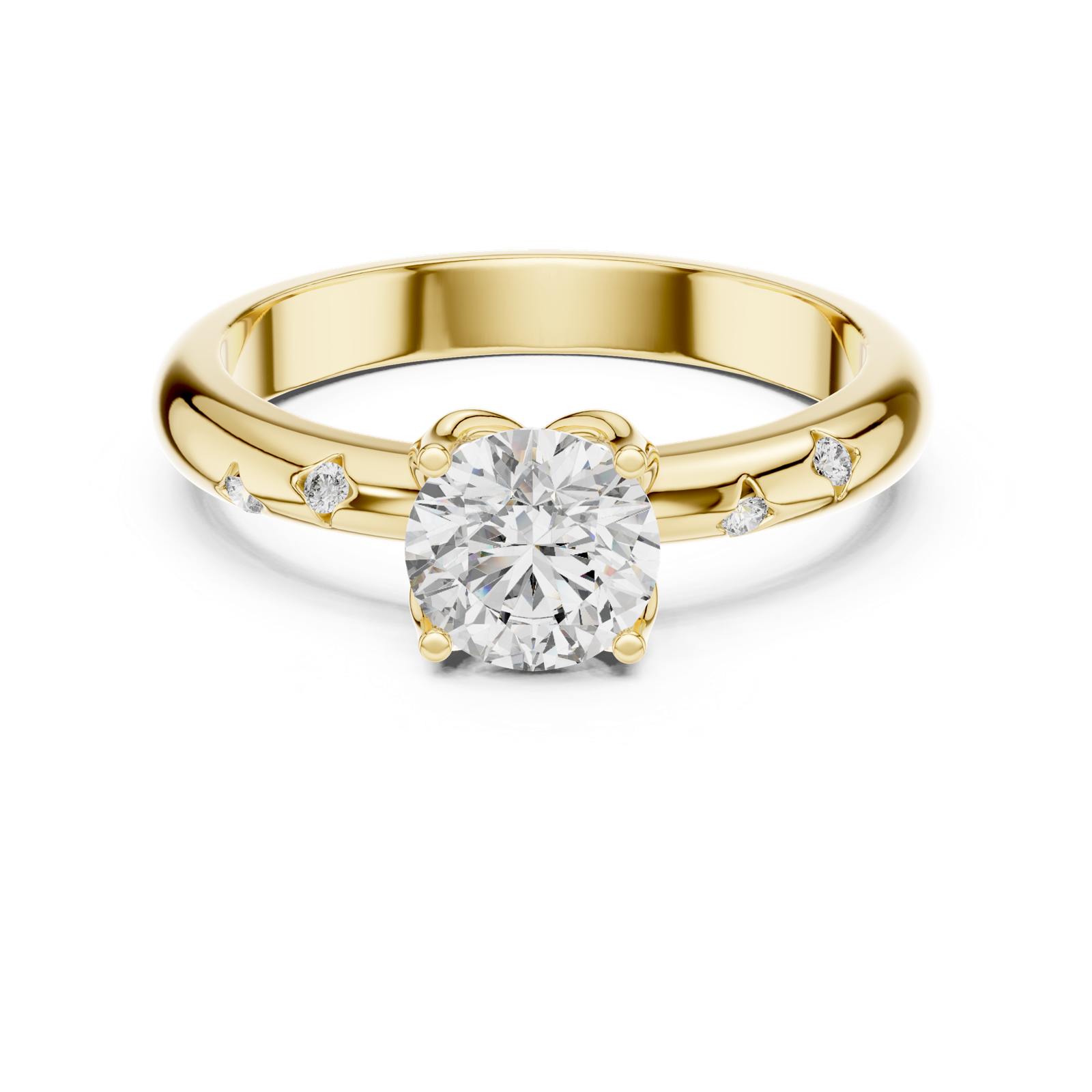 Gold Ring L03-1180, Yellow Gold, view 4