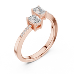 Gold Ring DDLR-481, Rose Gold, view 2