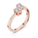 Gold Ring DDLR-481, Rose Gold, view 2