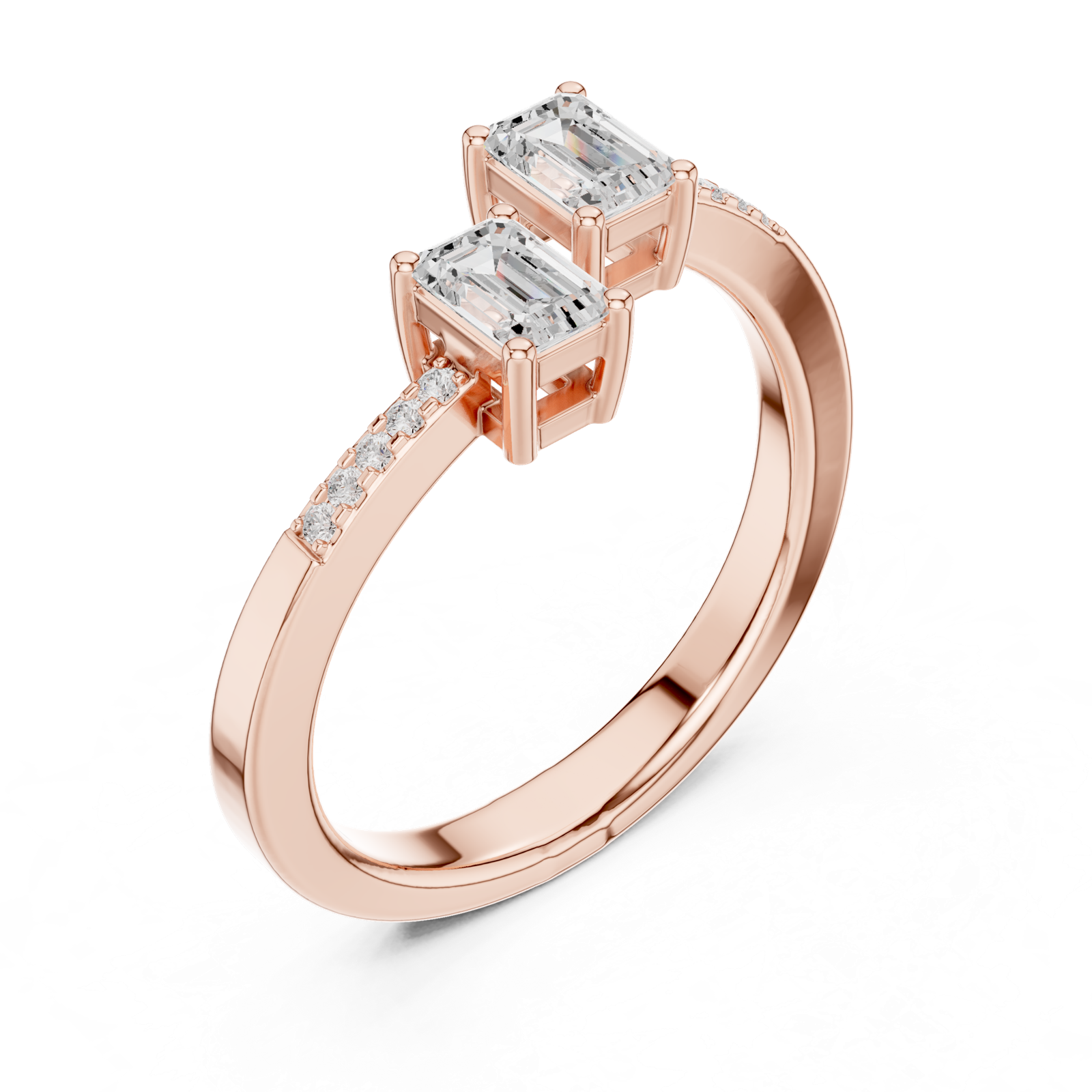 Gold Ring DDLR-481, Rose Gold, view 2