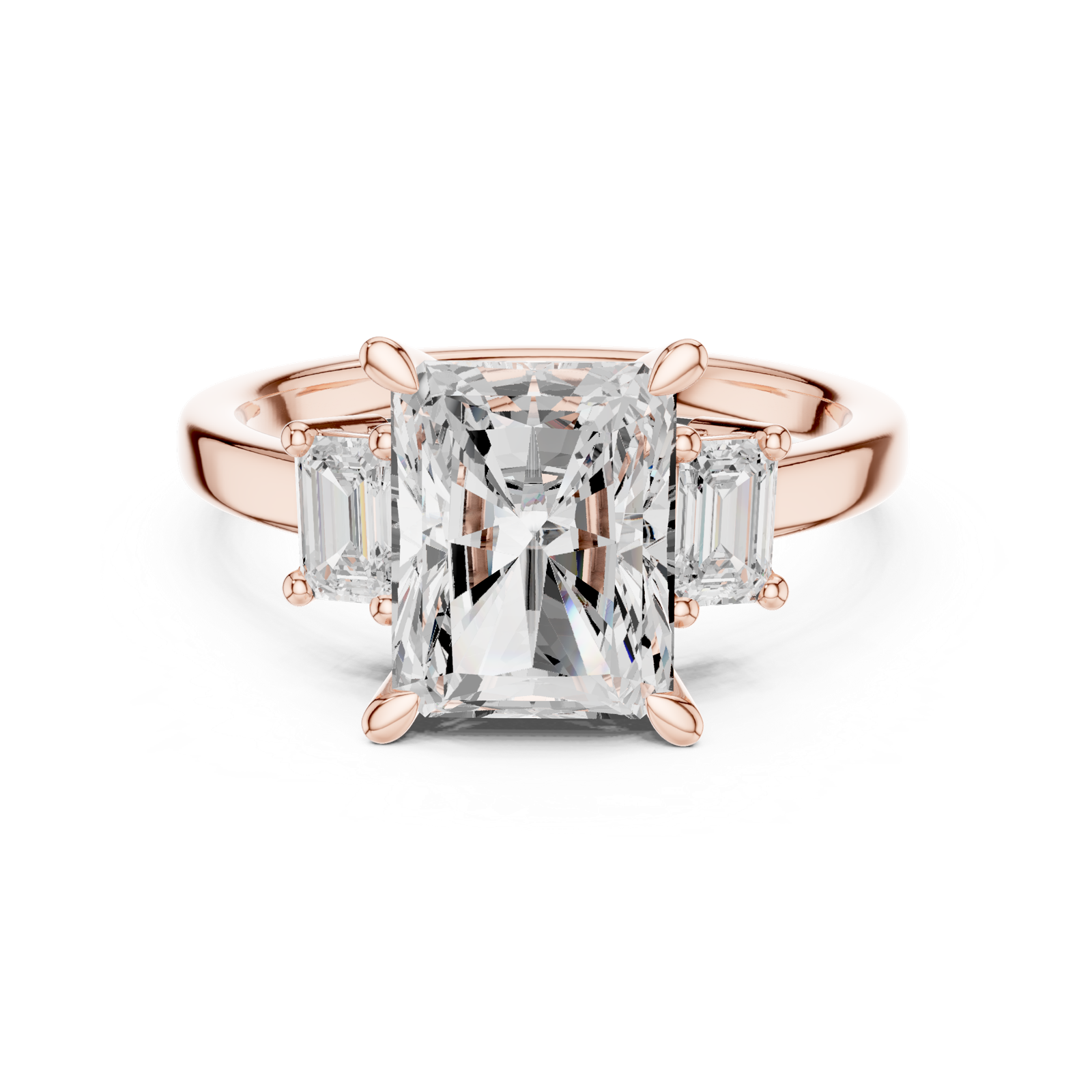 Gold Ring DDLR-286, Rose Gold, view 4