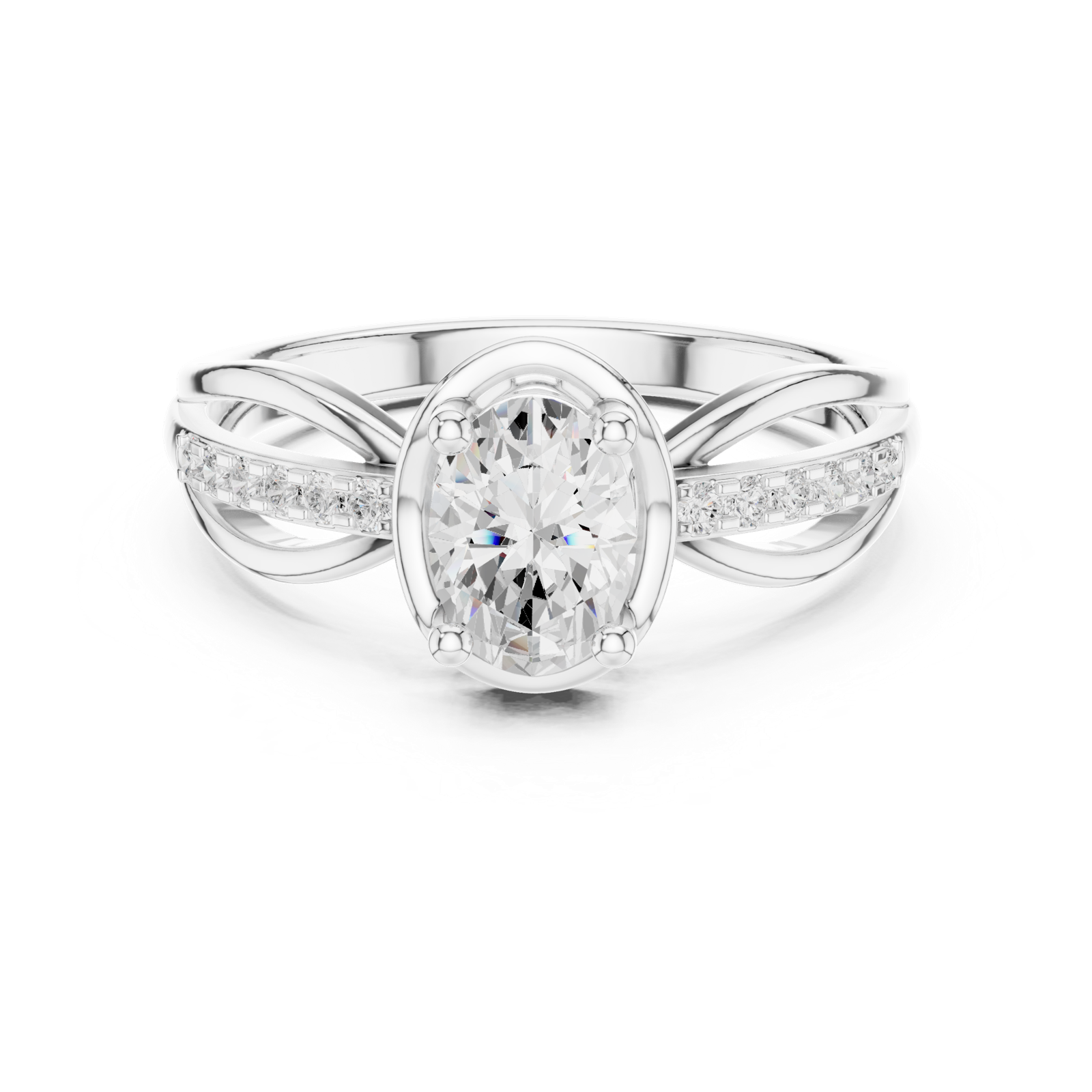 Gold Ring DDLR-523, White Gold