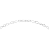 14K Solid Gold Lab Diamond Tennis Necklace, White Gold, view 4