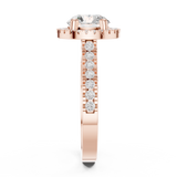 Gold Ring DDLR-345, Rose Gold, view 3