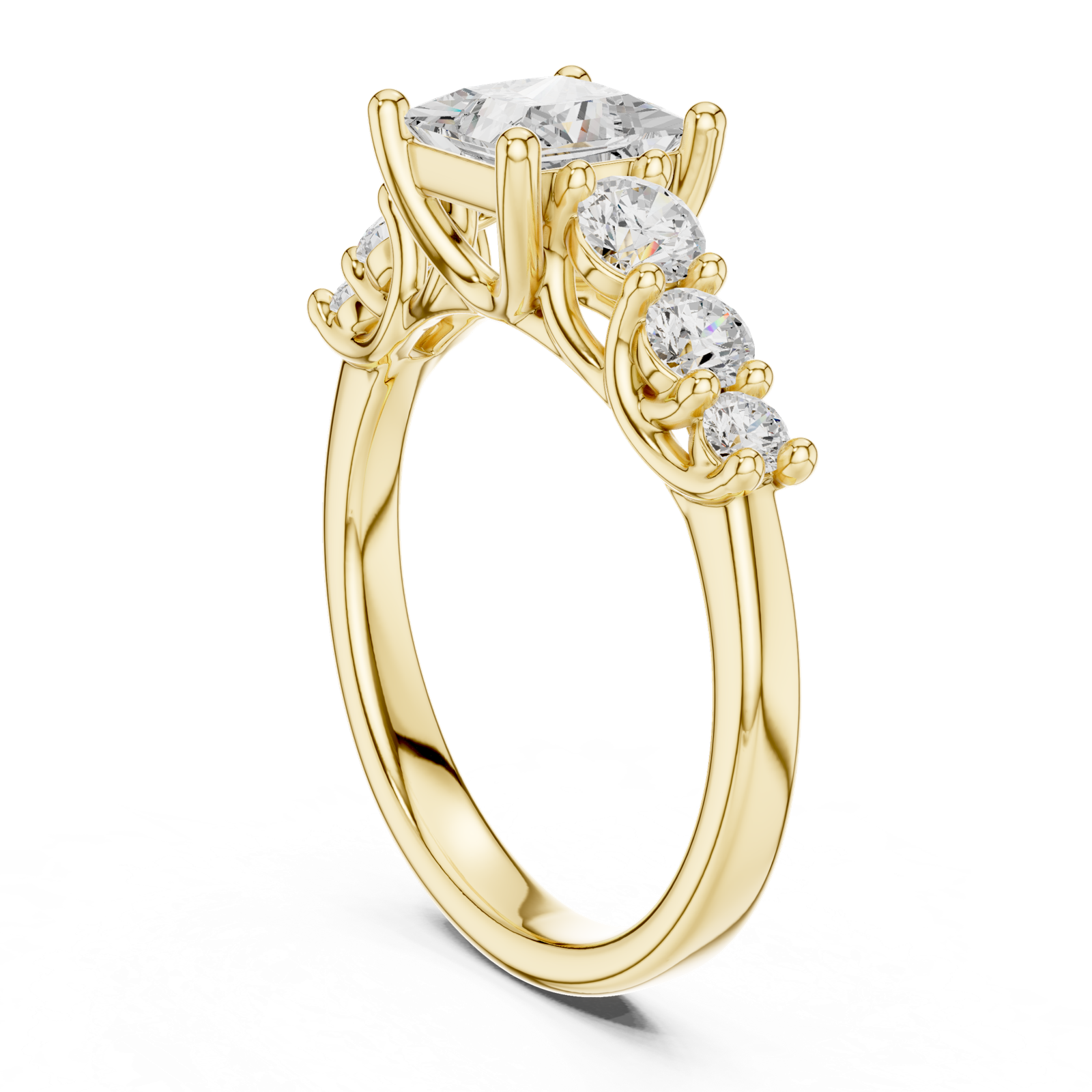 Gold Ring DDLR-703, Yellow Gold, view 1