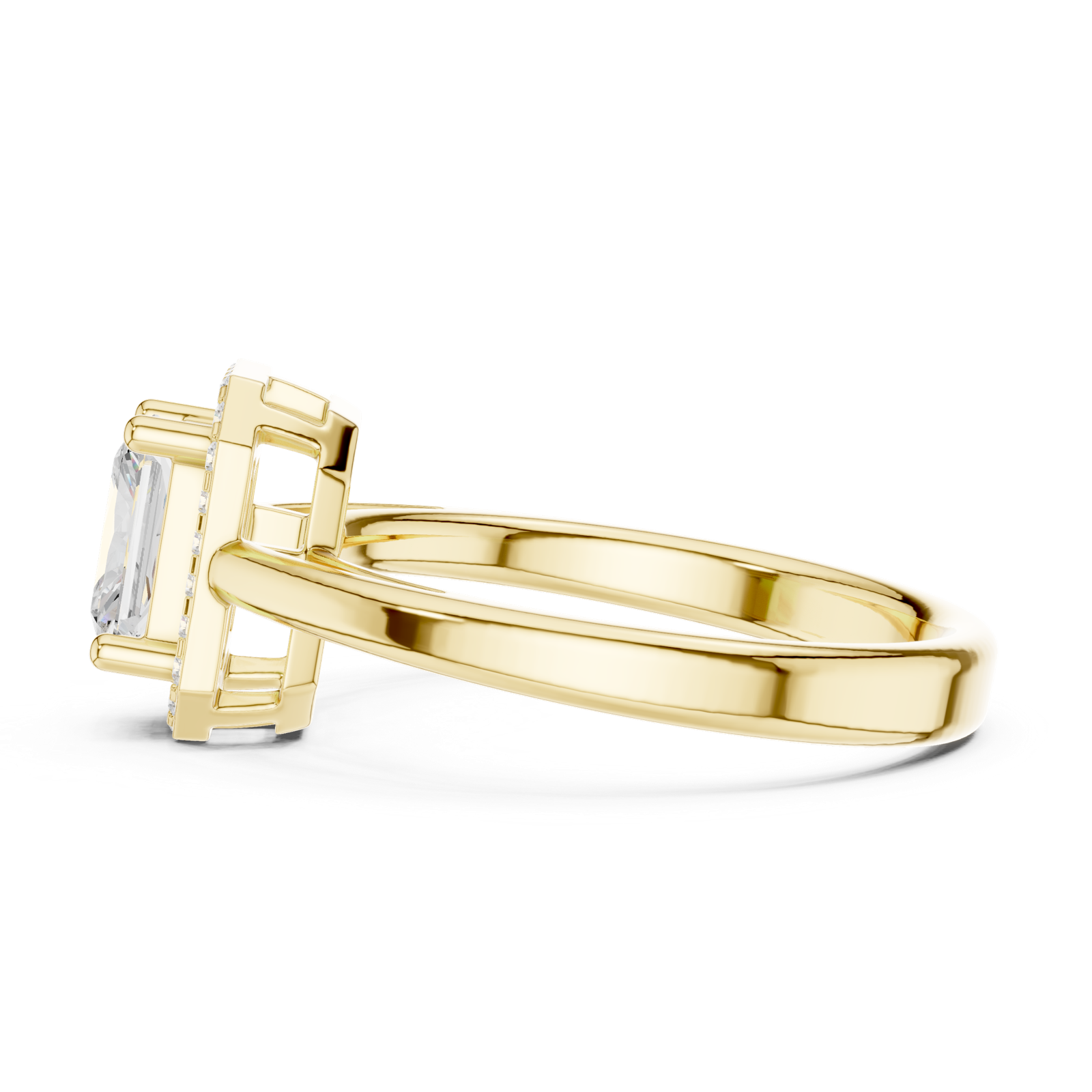 Gold Ring DDLR-472, Yellow Gold, view 3
