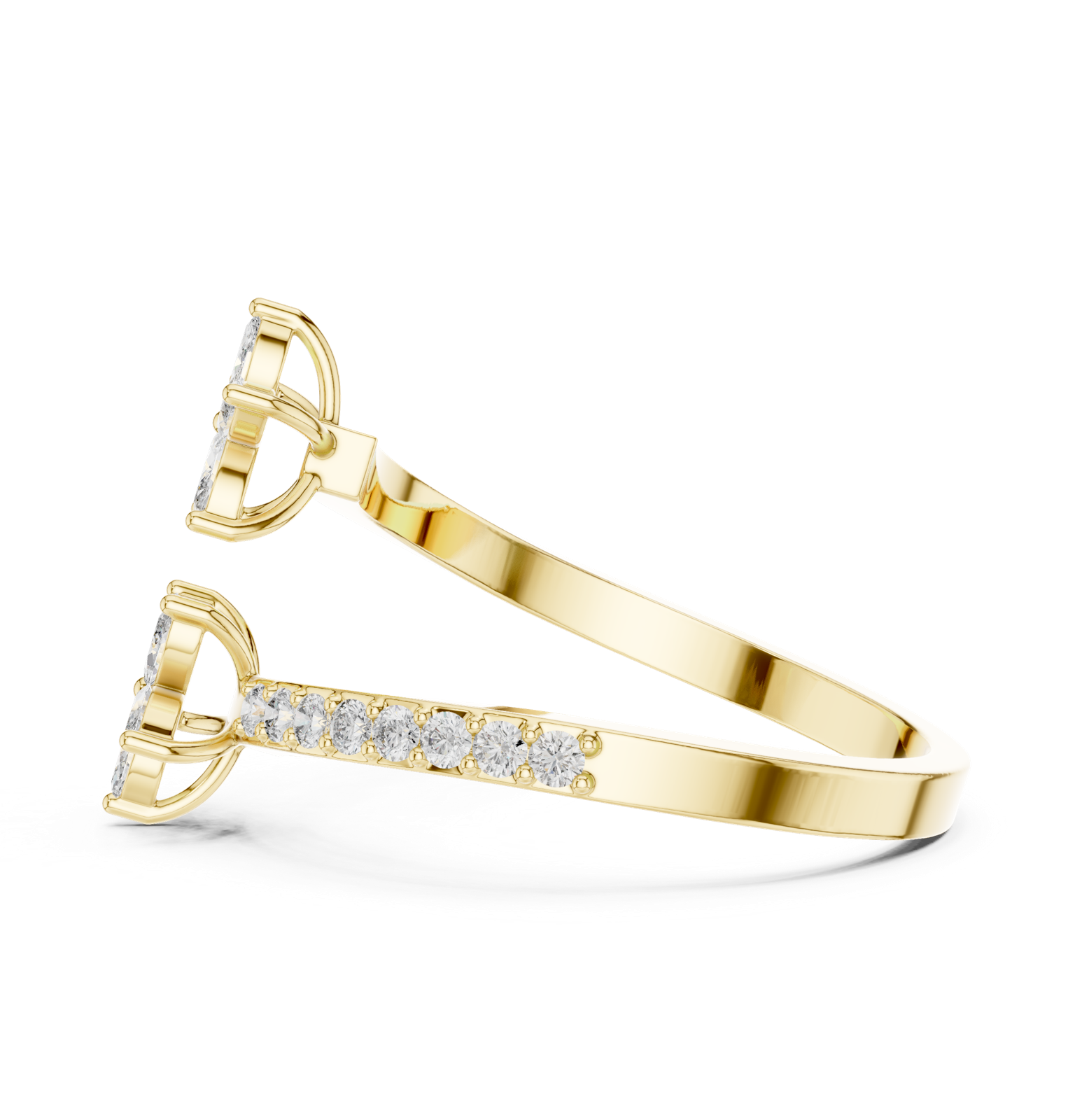 Gold Ring AGDLR-257, Yellow Gold, view 3