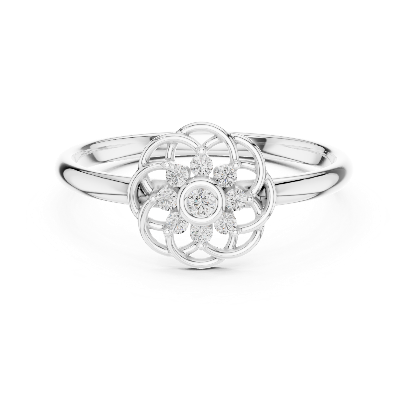 Gold Ring 1 (420), White Gold, view 4