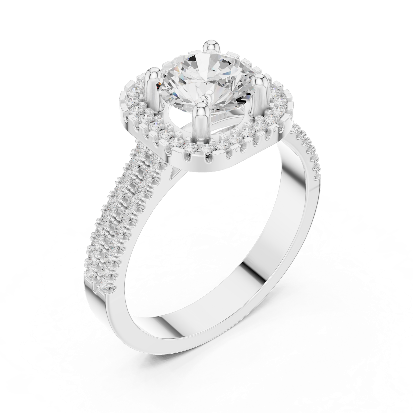 Gold Ring DDLR-329, White Gold, view 2