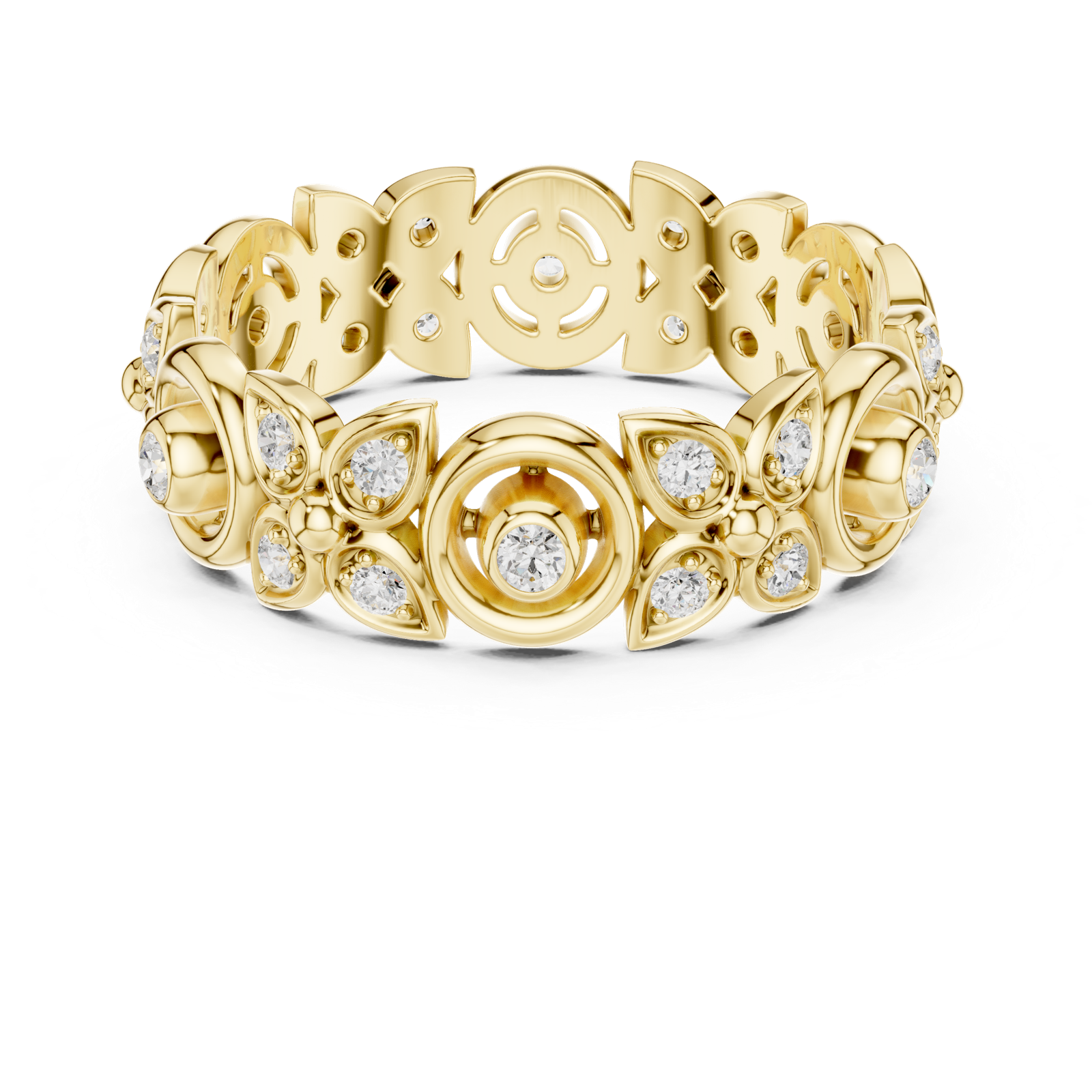Gold Ring R36, Yellow Gold, view 4