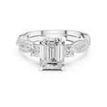 Gold Ring DDLR-281, White Gold, view 4