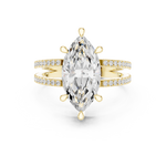 Gold Jewelry L36-13, Marquise center stone, Yellow Gold, view 4