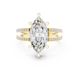 Gold Jewelry L36-13, Marquise center stone, Yellow Gold, view 4