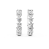 Gold Earrings L02-372, White Gold