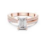 Gold Ring DDLR-403, Rose Gold, view 4