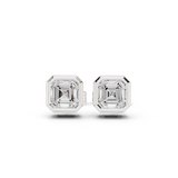 Gold Jewelry, Asscher center stone, White Gold