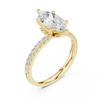 Gold Ring DDLR-256, Yellow Gold, view 2