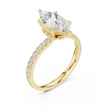 Gold Ring DDLR-256, Yellow Gold, view 2