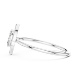 Gold Ring HLR-197, White Gold, view 3