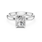 Gold Jewelry L36-10, Radiant center stone, White Gold, view 4