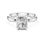 Gold Jewelry L36-10, Radiant center stone, White Gold, view 4