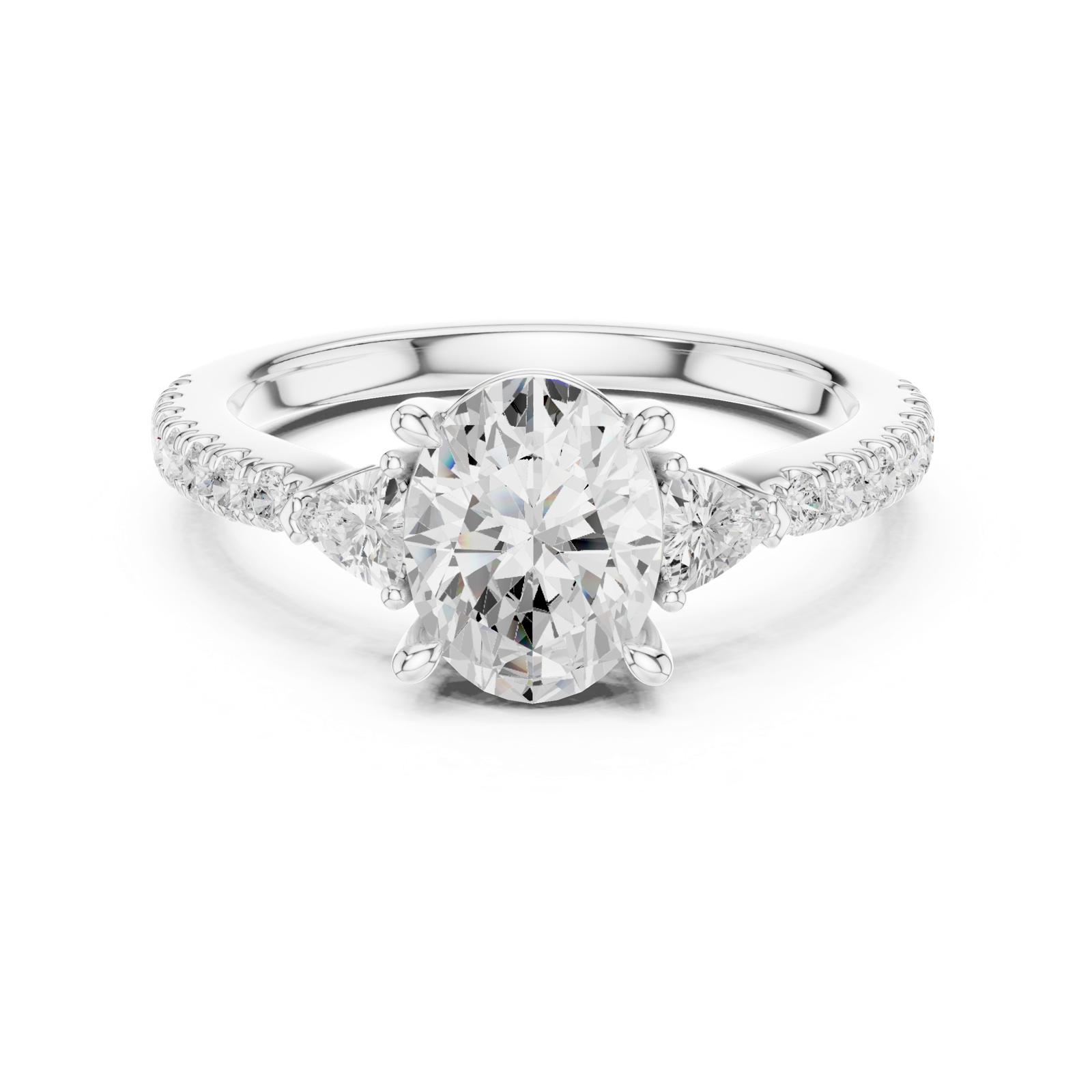 Gold Ring DDLR-859, White Gold, view 4