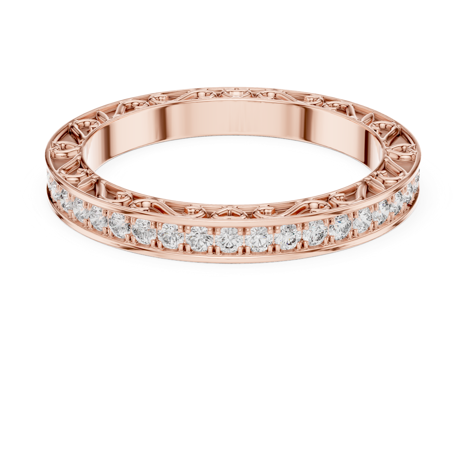 Gold Ring DDLR-238, Rose Gold, view 4