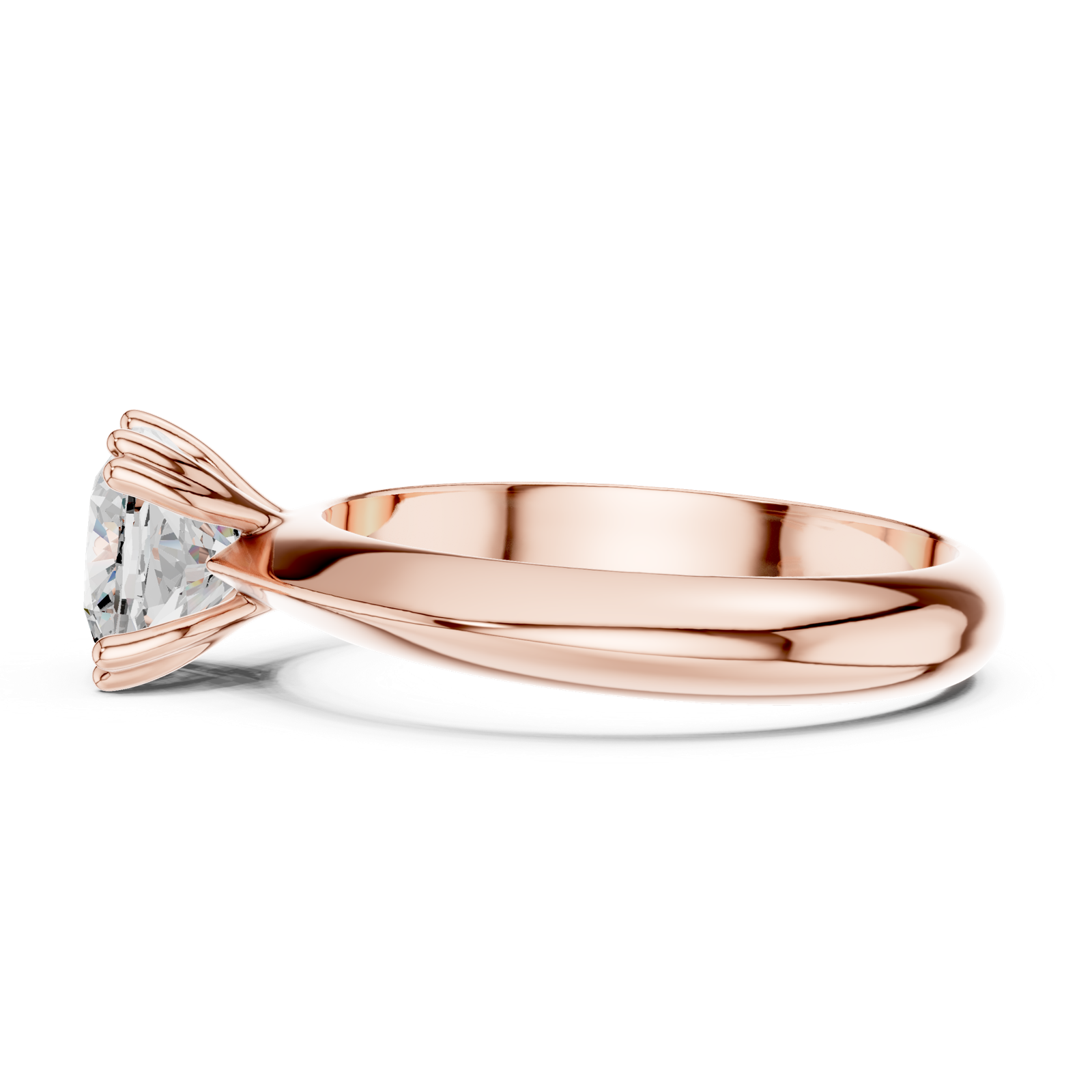 Gold Jewelry L36-8, Cushion center stone, Rose Gold, view 3