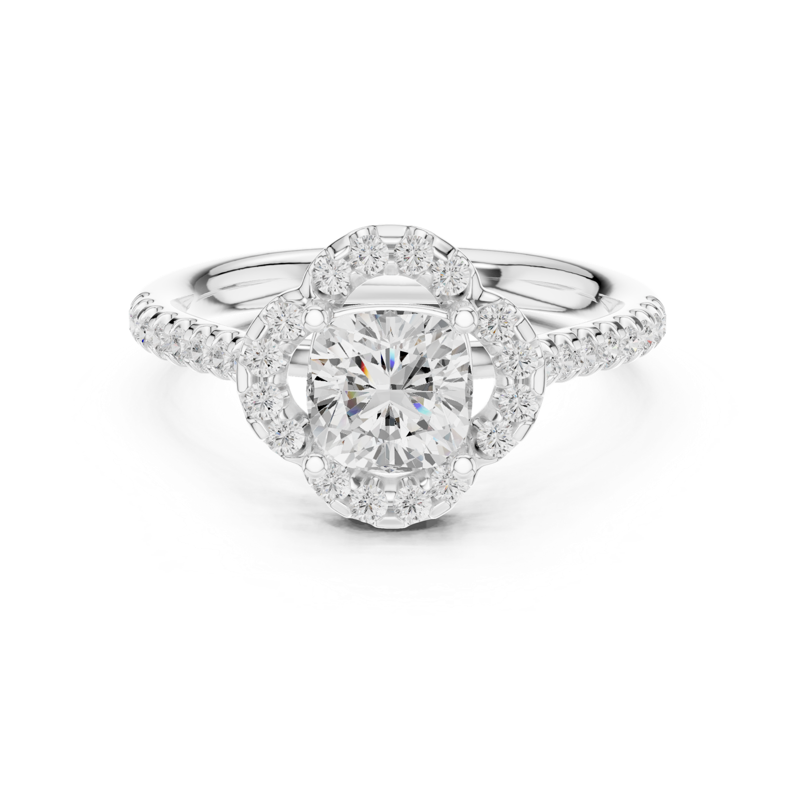 Gold Ring DDLR-535, White Gold, view 4
