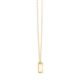 14K Solid Gold Lab Diamond Solitaire Pendant Necklace, Yellow Gold, view 3
