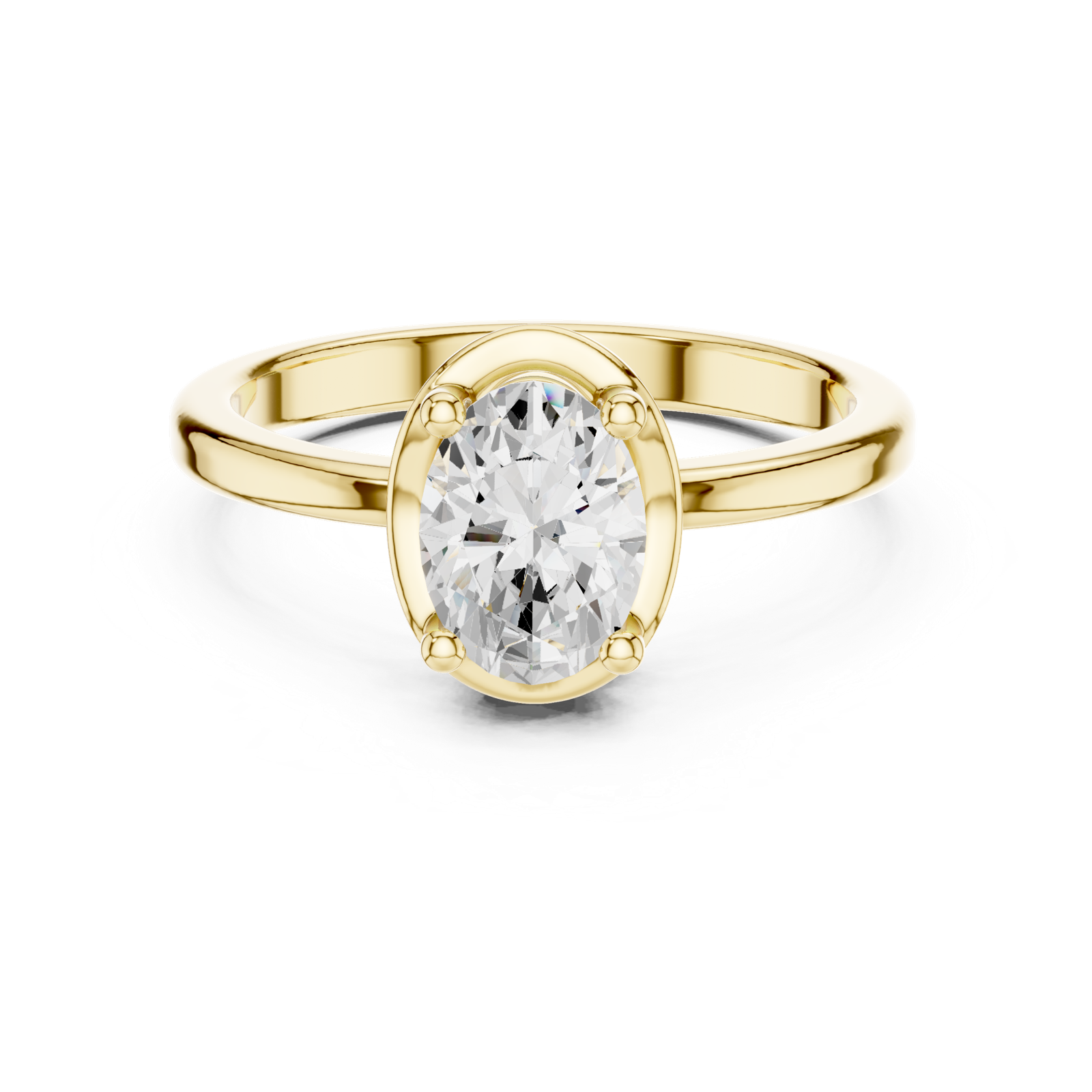 Gold Ring DDLR-504, Yellow Gold, view 4