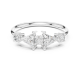 Gold Ring HLR-239, White Gold, view 4