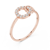 Gold Ring HLR-201, Rose Gold, view 2