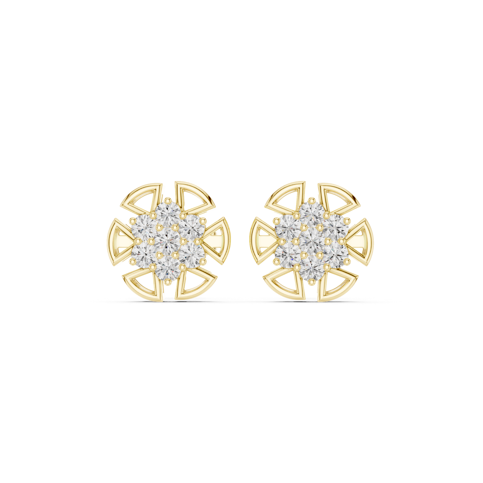 Gold Earrings AVBER, Yellow Gold, view 4