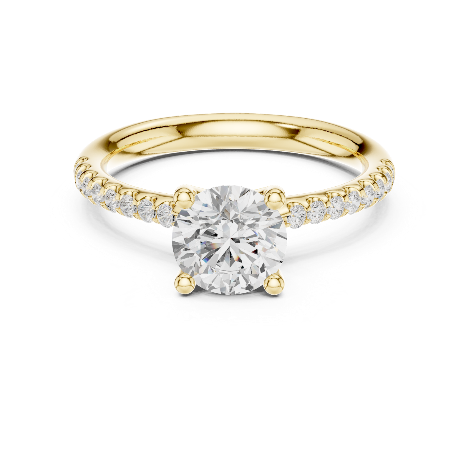 Gold Ring DDLR-628, Yellow Gold, view 4