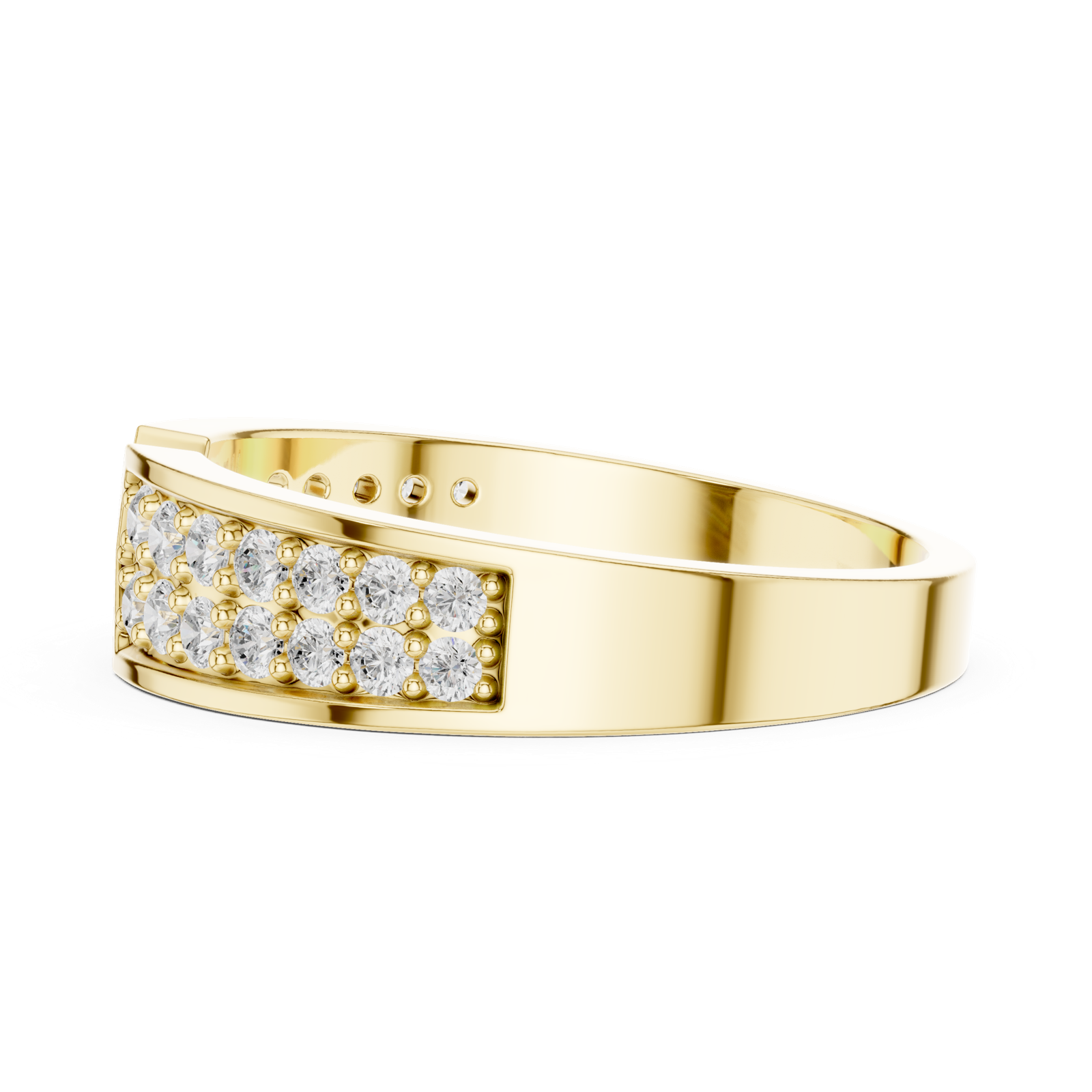 Gold Ring DDLR-457, Yellow Gold, view 3