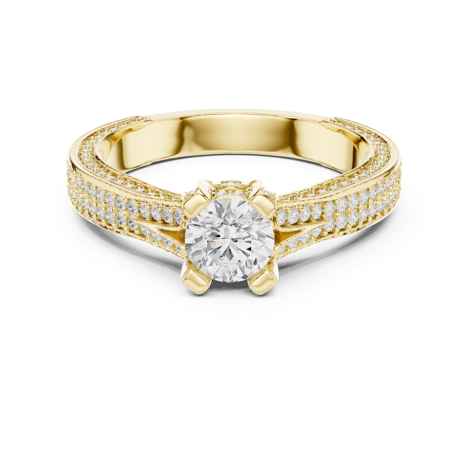 Gold Ring LR-0334, Yellow Gold, view 4