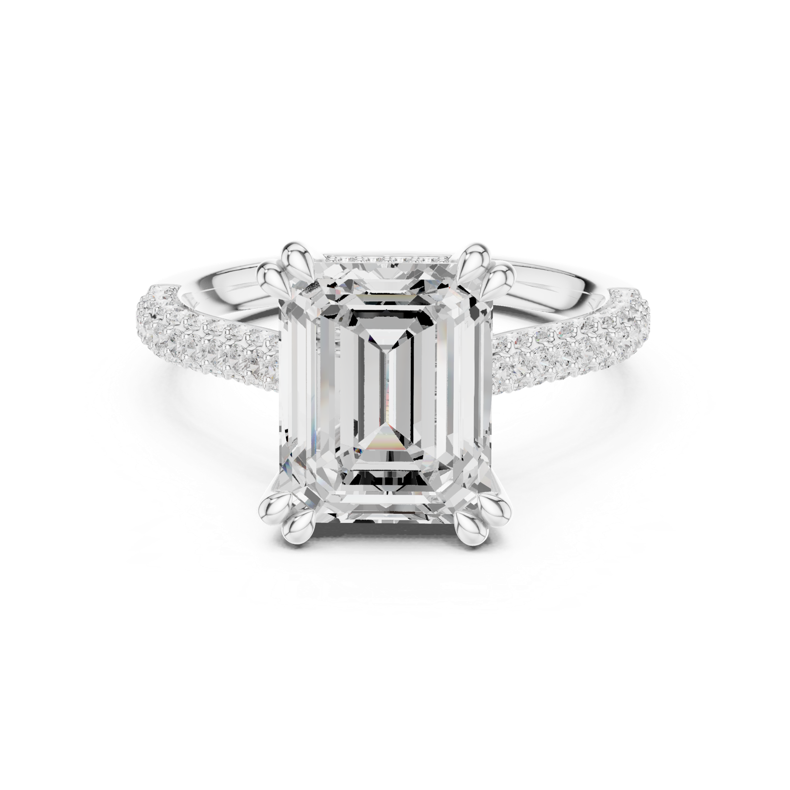 Gold Ring DDLR-954, White Gold, view 4