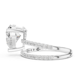 Gold Jewelry L35-39, Heart center stone, White Gold, view 3