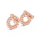 Gold Earrings L29-1, Rose Gold, view 3