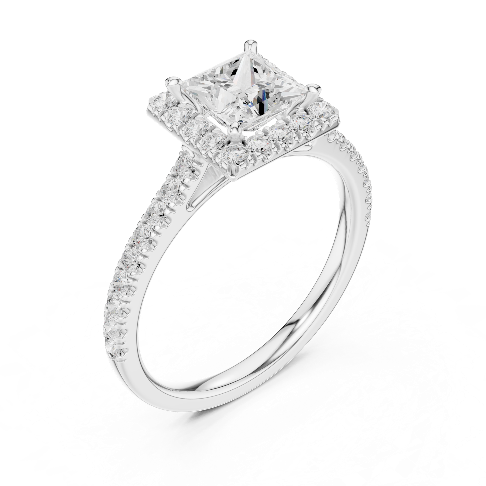 Gold Ring DDLR-919, White Gold, view 2