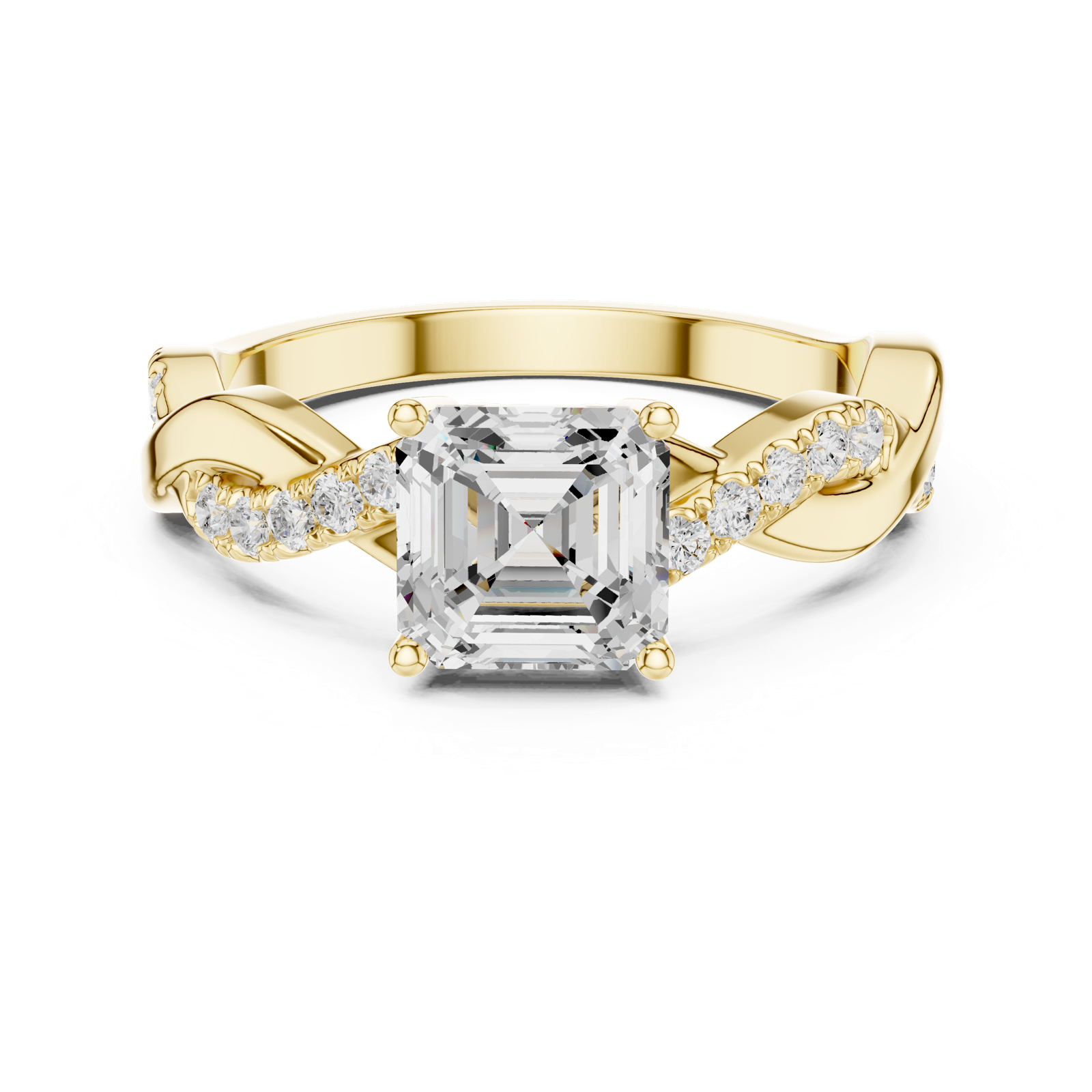 Gold Ring DDLR-1112, Yellow Gold, view 4