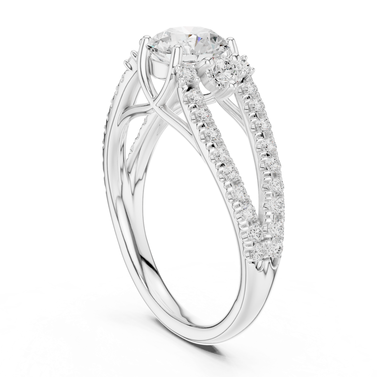 Gold Ring DDLR-682, White Gold, view 1