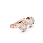 Gold Jewelry DDER-001, Round center stone, Rose Gold, view 1